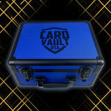 blue slab storage case with lock for trading cards