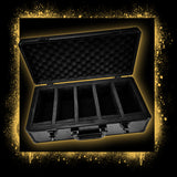 lockable black storage case holding 100 graded trading cards