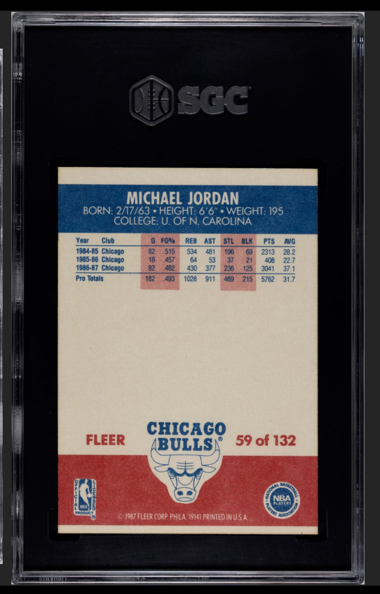 1986-87 Fleer Michael Jordan SGC 8 – GuardCardUSA